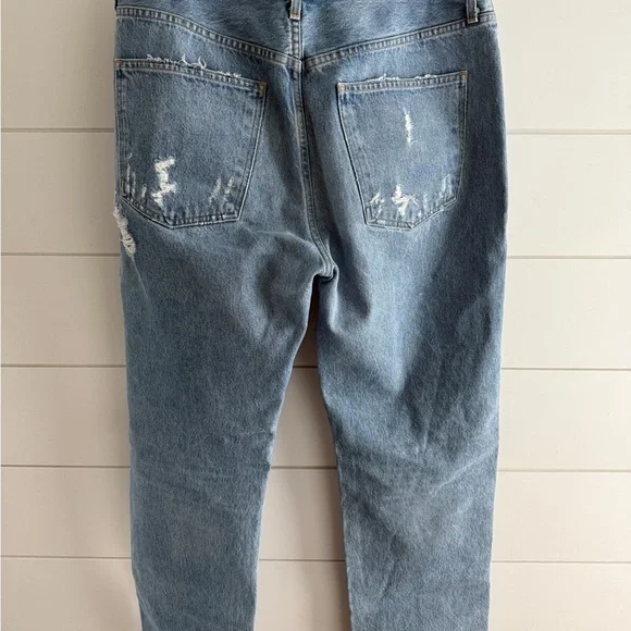 AGOLDE 90’s Mid Rise Button Fly Distressed Jeans, Size 31 - Picture 5 of 14